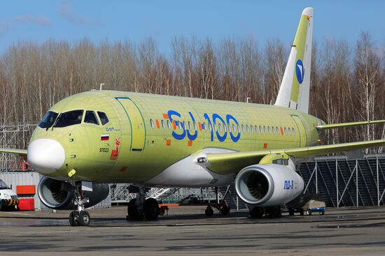 Russia New SSJ Passenger Jet Tests