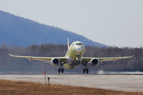 Russia New SSJ Passenger Jet Tests