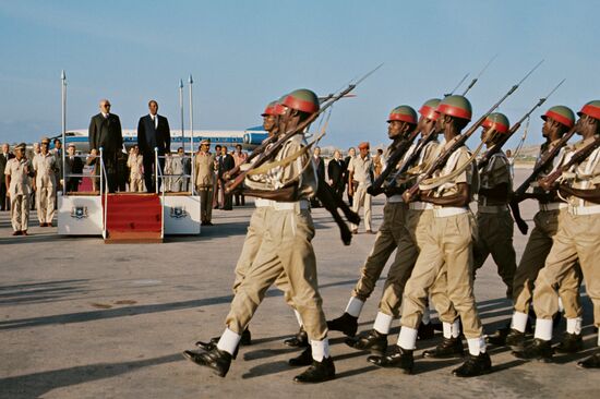 Nikolai Podgorny visits Somalia