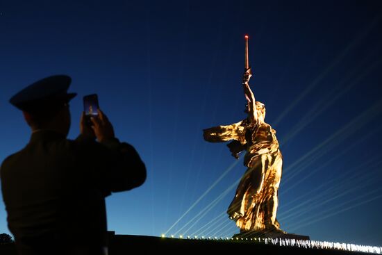 Russia WWII Victory Anniversary Light Installation