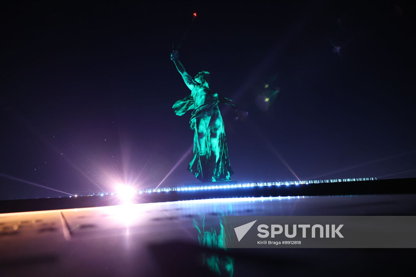 Russia WWII Victory Anniversary Light Installation