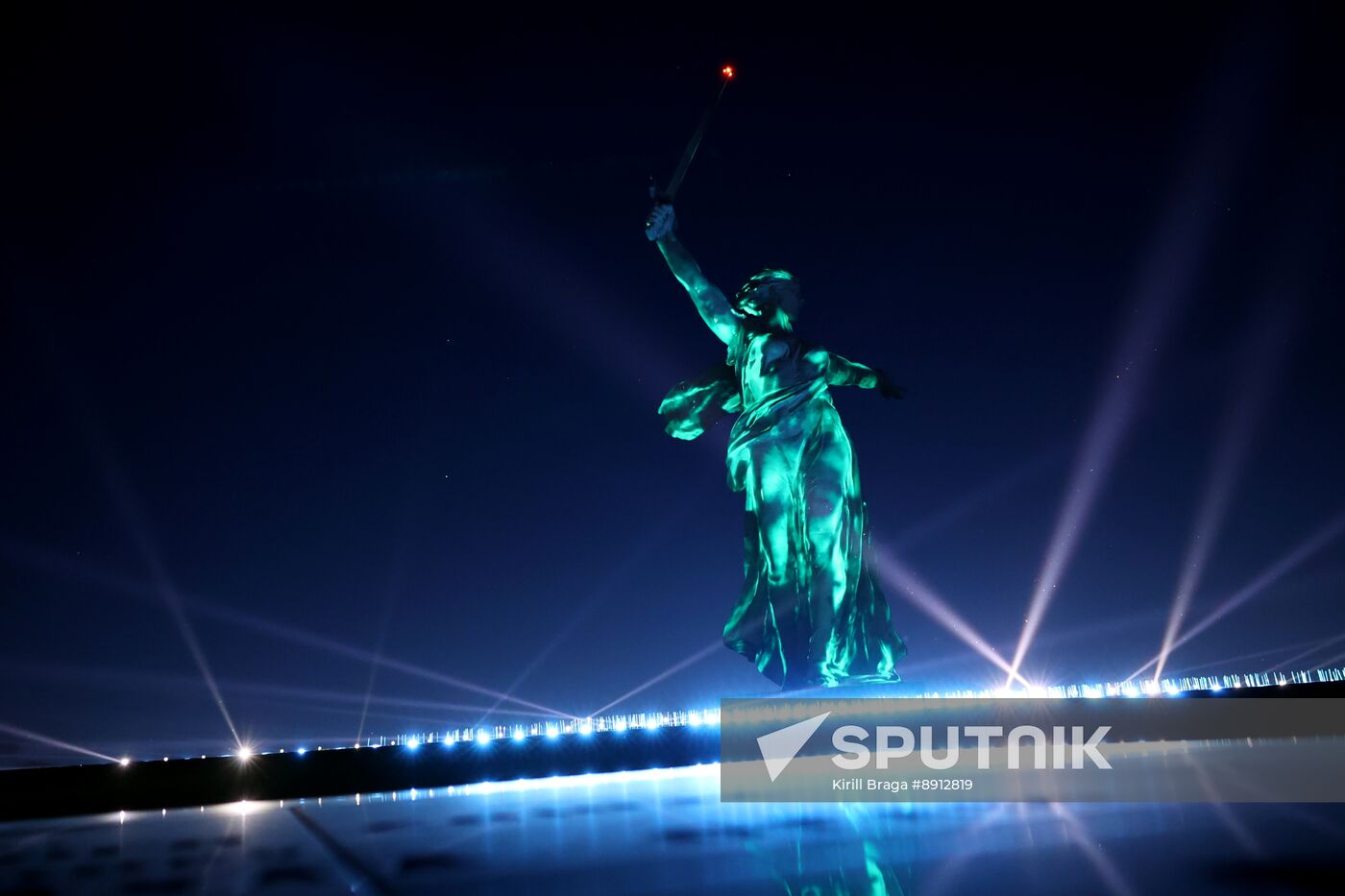 Russia WWII Victory Anniversary Light Installation