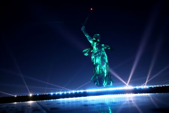 Russia WWII Victory Anniversary Light Installation