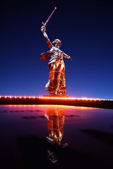 Russia WWII Victory Anniversary Light Installation
