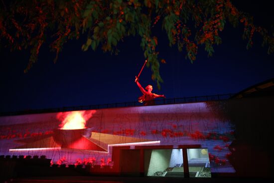 Russia WWII Victory Anniversary Light Installation
