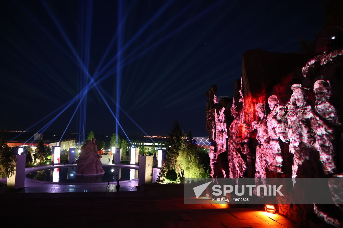 Russia WWII Victory Anniversary Light Installation