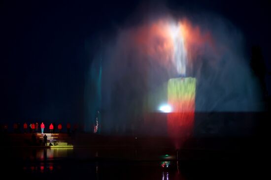 Russia WWII Victory Anniversary Light Installation