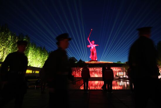 Russia WWII Victory Anniversary Light Installation