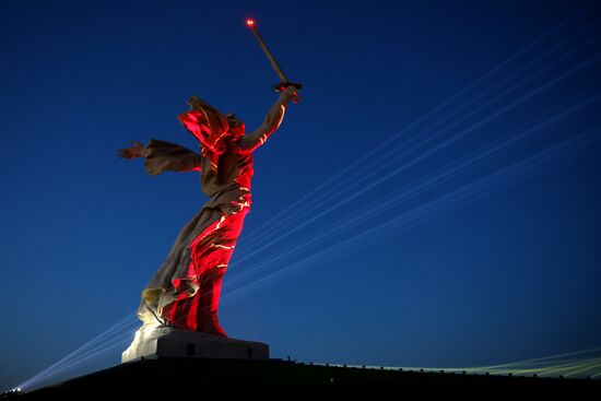 Russia WWII Victory Anniversary Light Installation