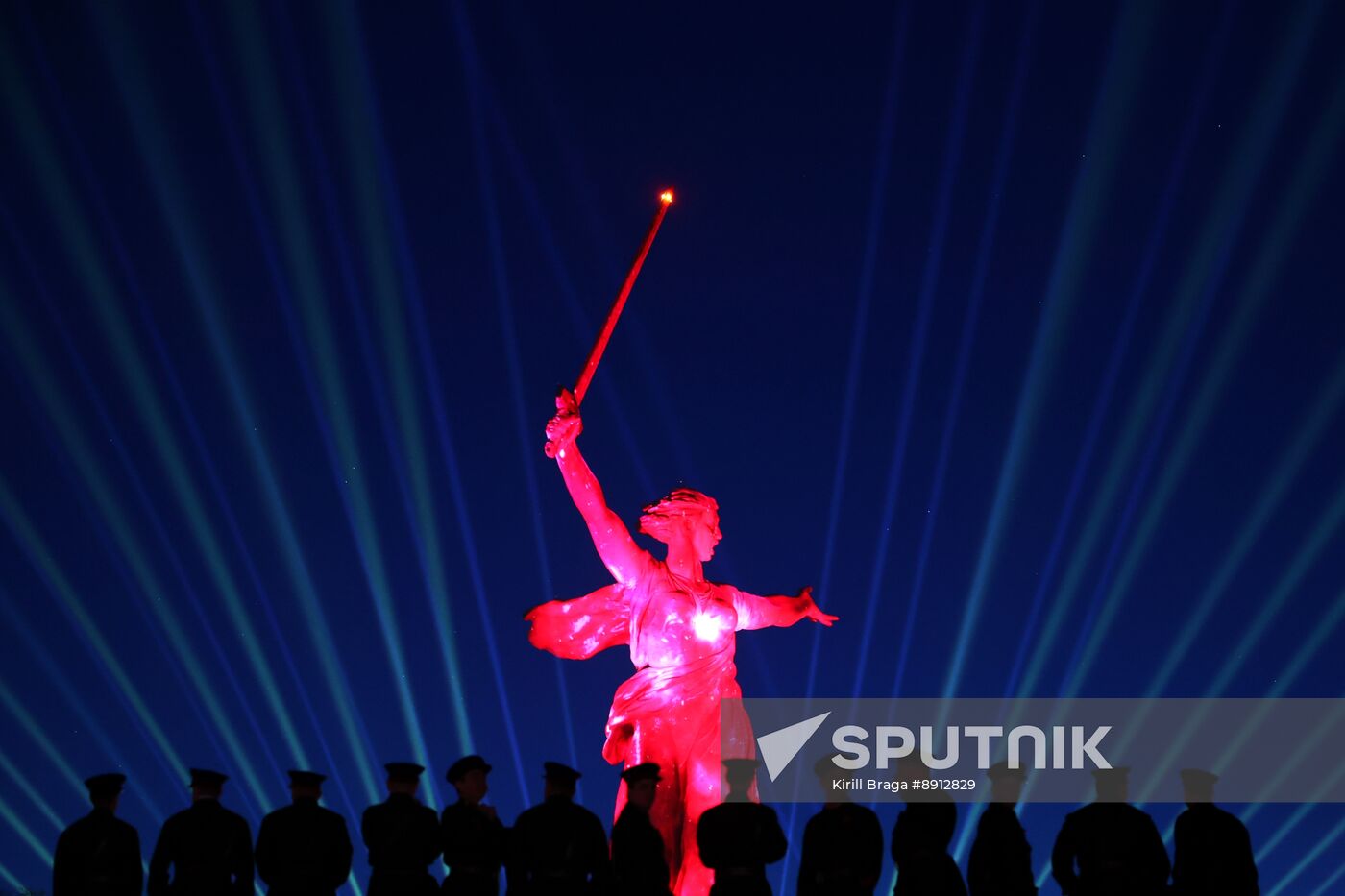 Russia WWII Victory Anniversary Light Installation