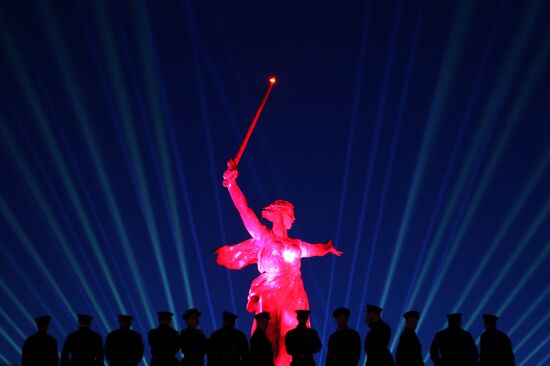 Russia WWII Victory Anniversary Light Installation