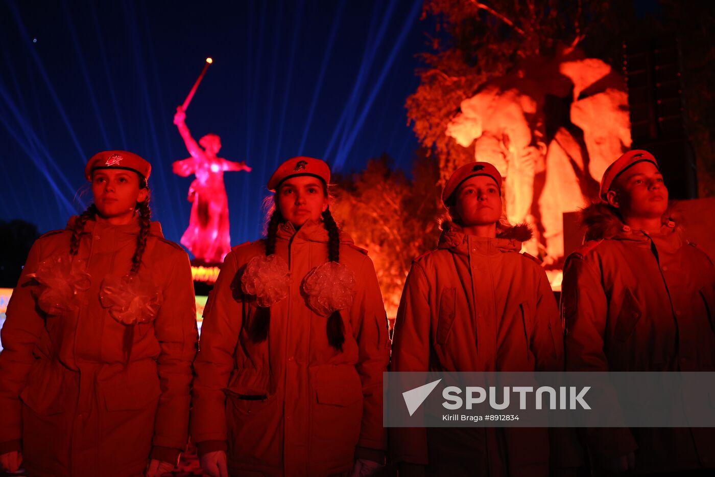 Russia WWII Victory Anniversary Light Installation