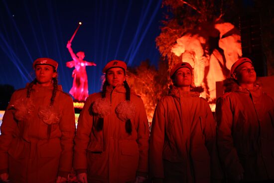 Russia WWII Victory Anniversary Light Installation