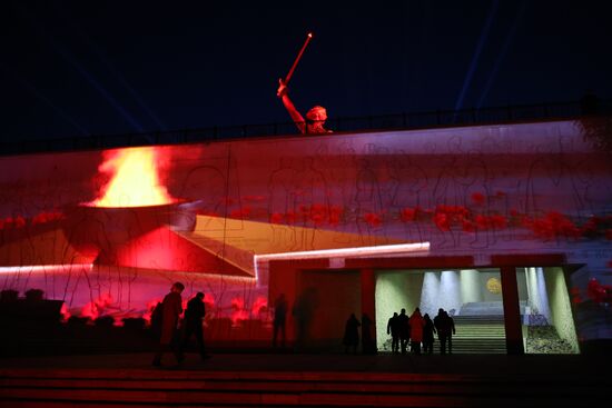 Russia WWII Victory Anniversary Light Installation