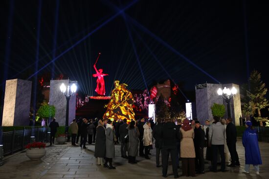 Russia WWII Victory Anniversary Light Installation
