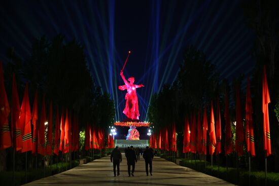 Russia WWII Victory Anniversary Light Installation