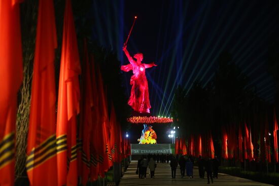 Russia WWII Victory Anniversary Light Installation