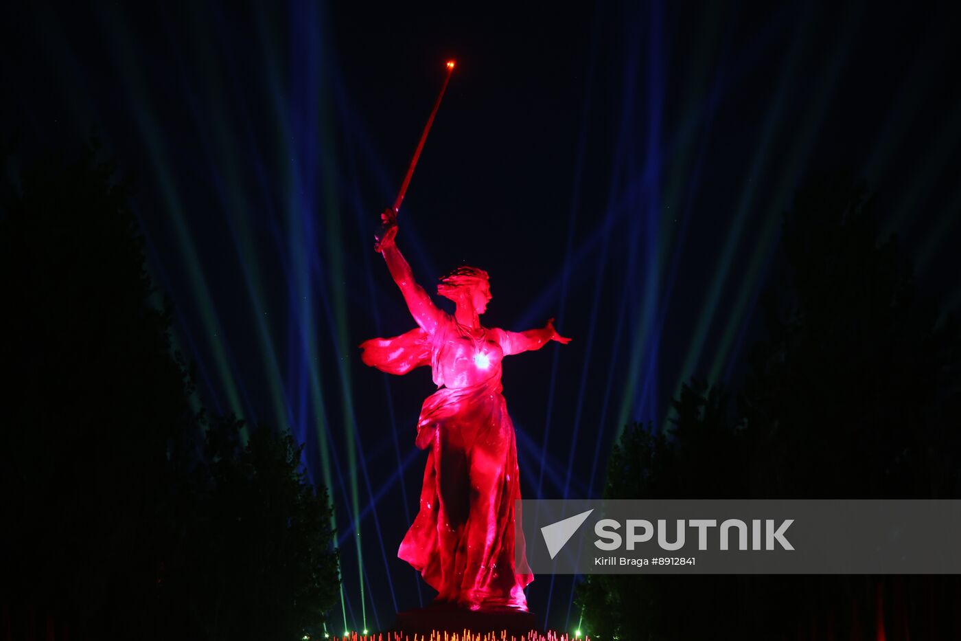 Russia WWII Victory Anniversary Light Installation