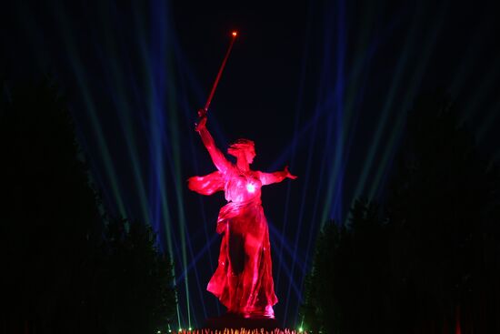 Russia WWII Victory Anniversary Light Installation