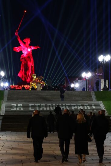Russia WWII Victory Anniversary Light Installation