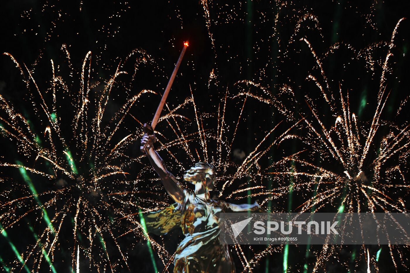 Russia WWII Victory Anniversary Light Installation