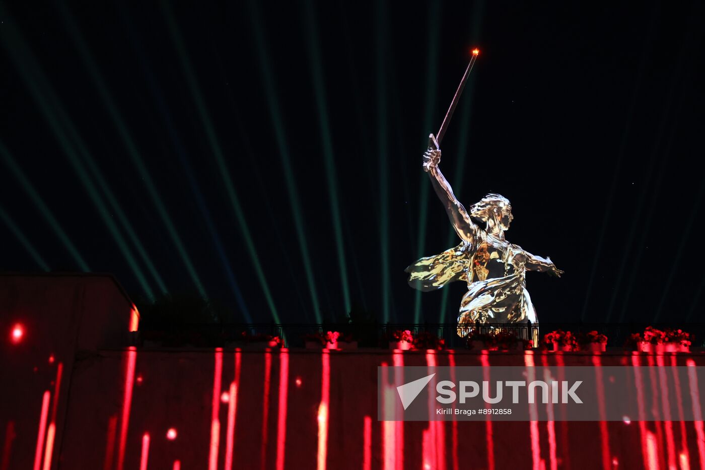 Russia WWII Victory Anniversary Light Installation