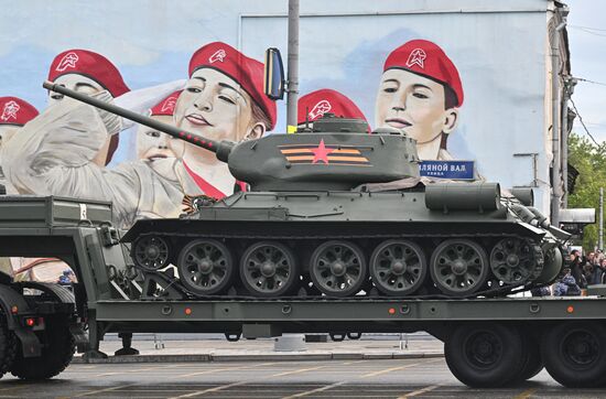 Russia WWII Victory Parade Rehearsal