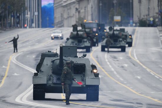 Russia WWII Victory Parade Rehearsal
