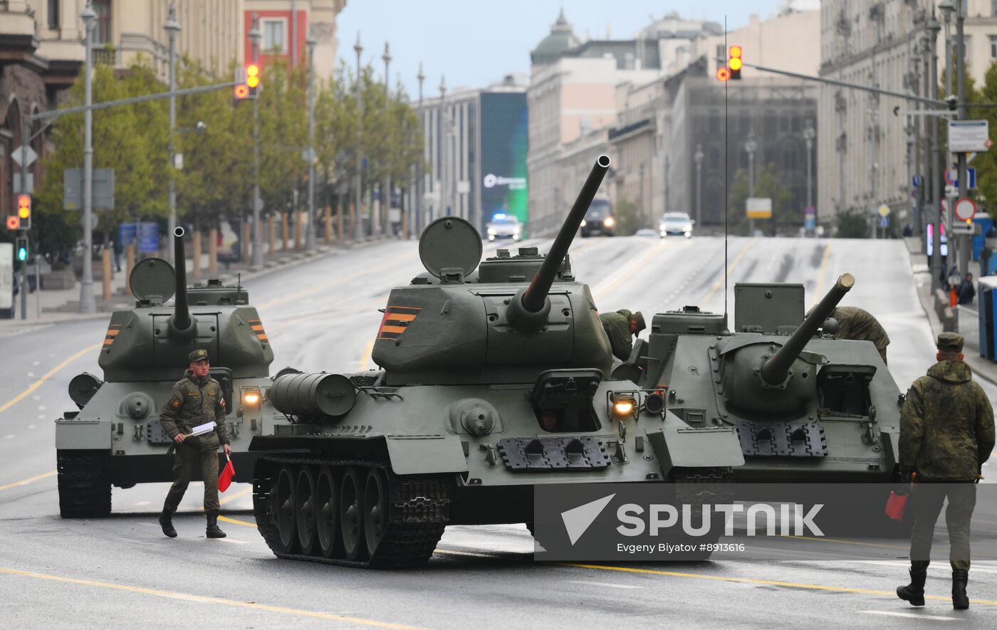 Russia WWII Victory Parade Rehearsal