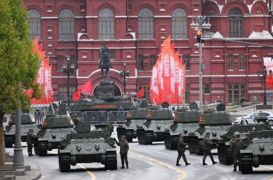 Russia WWII Victory Parade Rehearsal