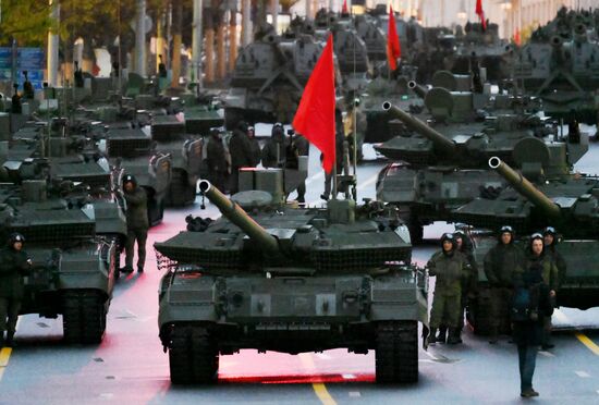 Russia WWII Victory Parade Rehearsal