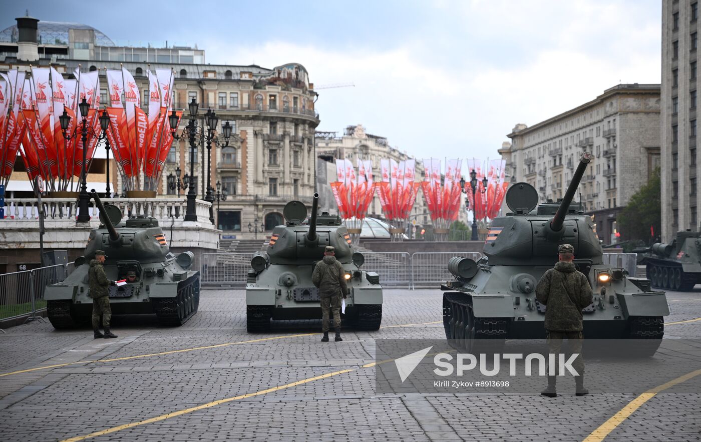 Russia WWII Victory Parade Rehearsal