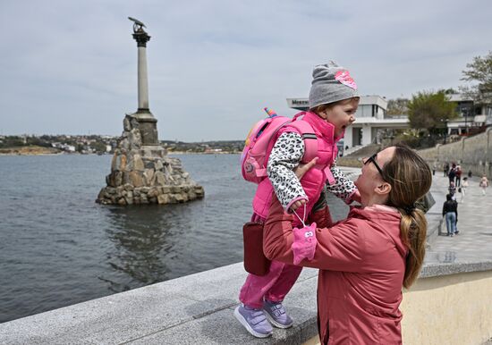 A monument to sunken ships in Sevastopol. Location: Russia, Sevastopol. Author: Konstantin Mihalchevskiy/Sputnik. Hero City Sevastopol