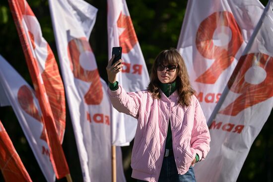 Sevastopol. Themed stands and flags dedicated to Victory Day. Location: Russia, Sevastopol. Author: Konstantin Mihalchevskiy/Sputnik. Hero City Sevastopol