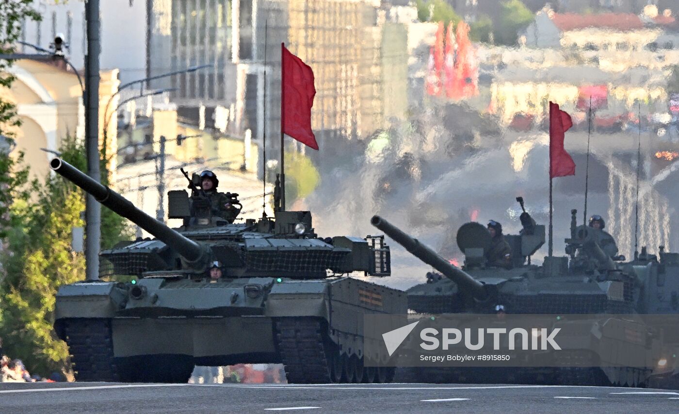 Russia WWII Victory Parade Rehearsal