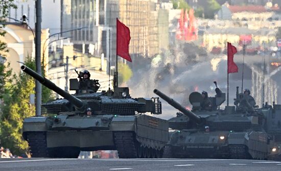 Russia WWII Victory Parade Rehearsal