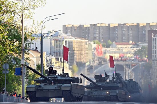 Russia WWII Victory Parade Rehearsal