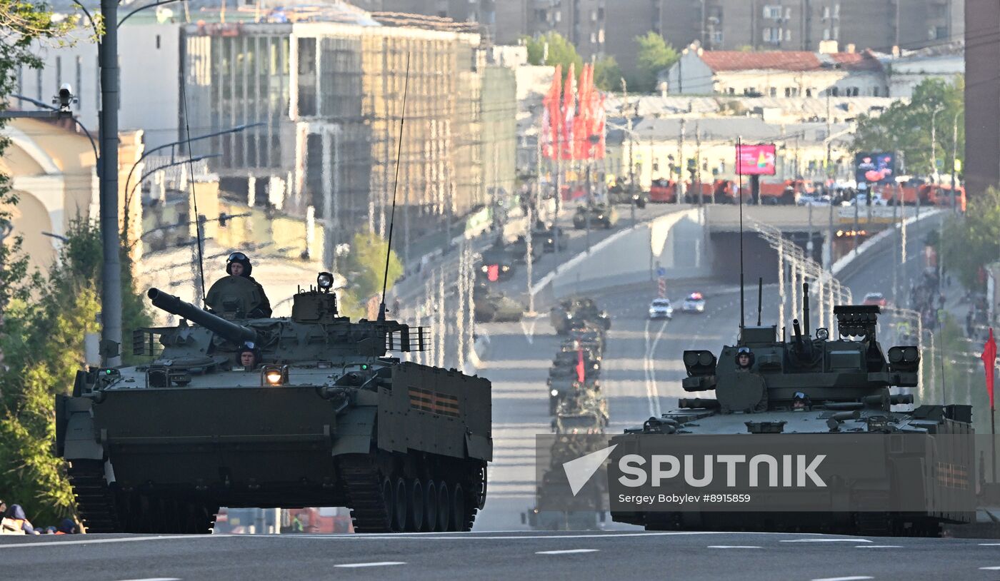 Russia WWII Victory Parade Rehearsal