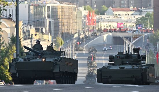 Russia WWII Victory Parade Rehearsal