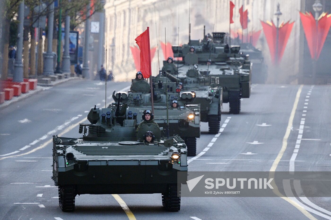 Russia WWII Victory Parade Rehearsal