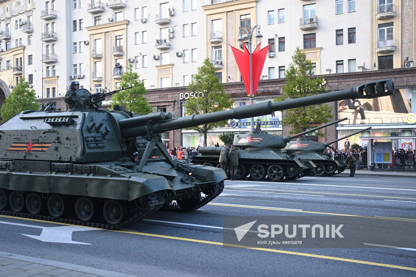 Russia WWII Victory Parade Rehearsal