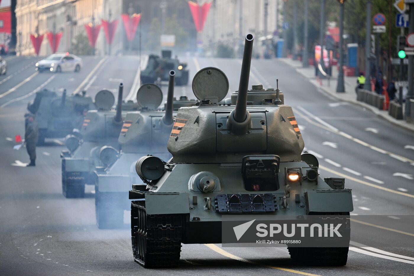 Russia WWII Victory Parade Rehearsal
