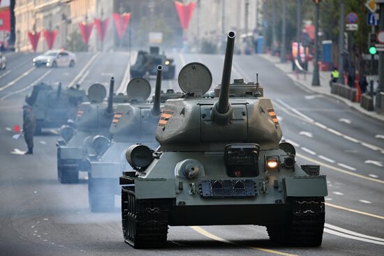 Russia WWII Victory Parade Rehearsal