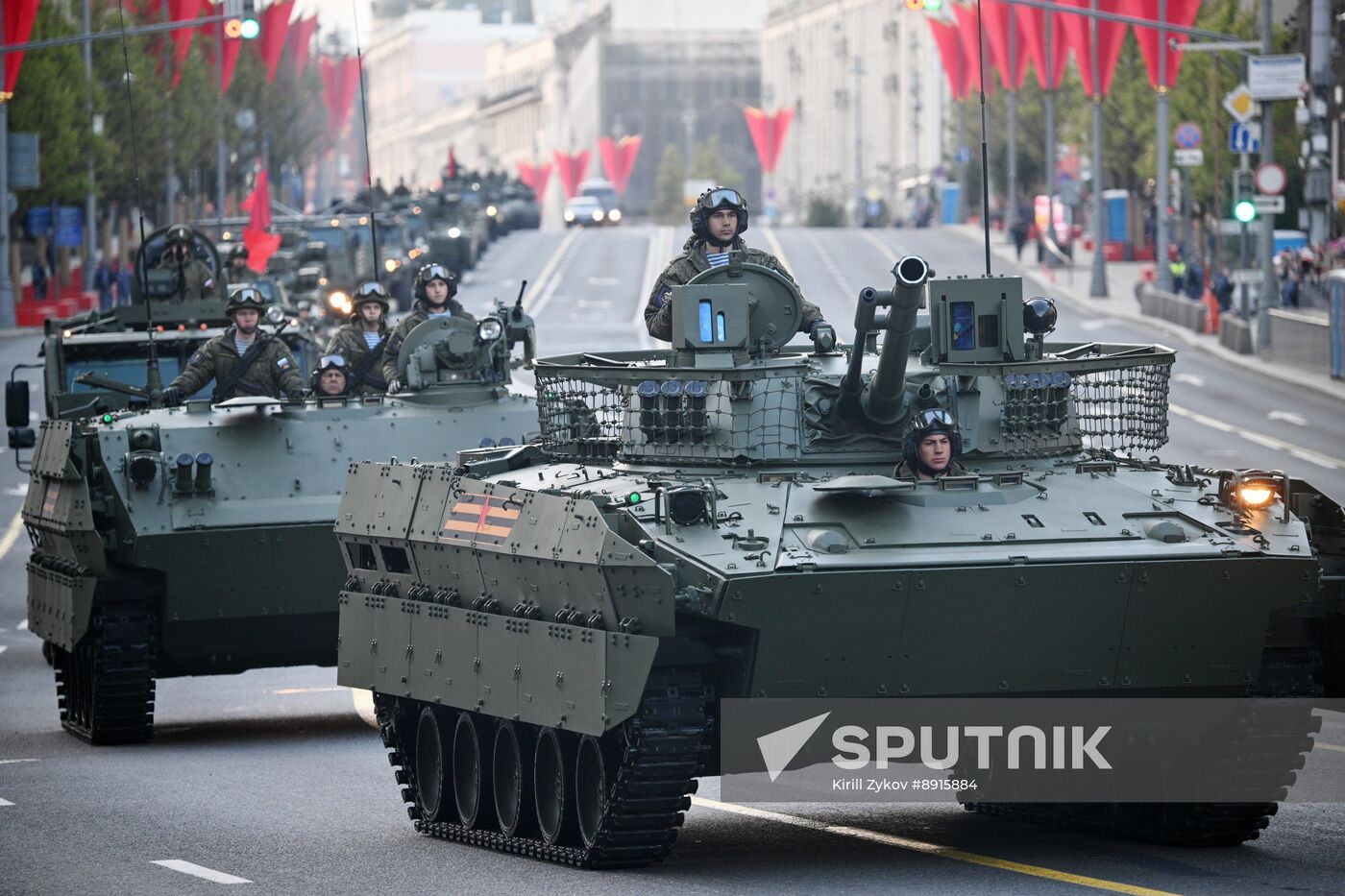 Russia WWII Victory Parade Rehearsal