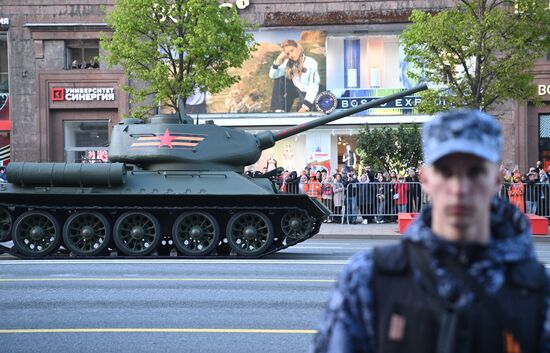 Russia WWII Victory Parade Rehearsal