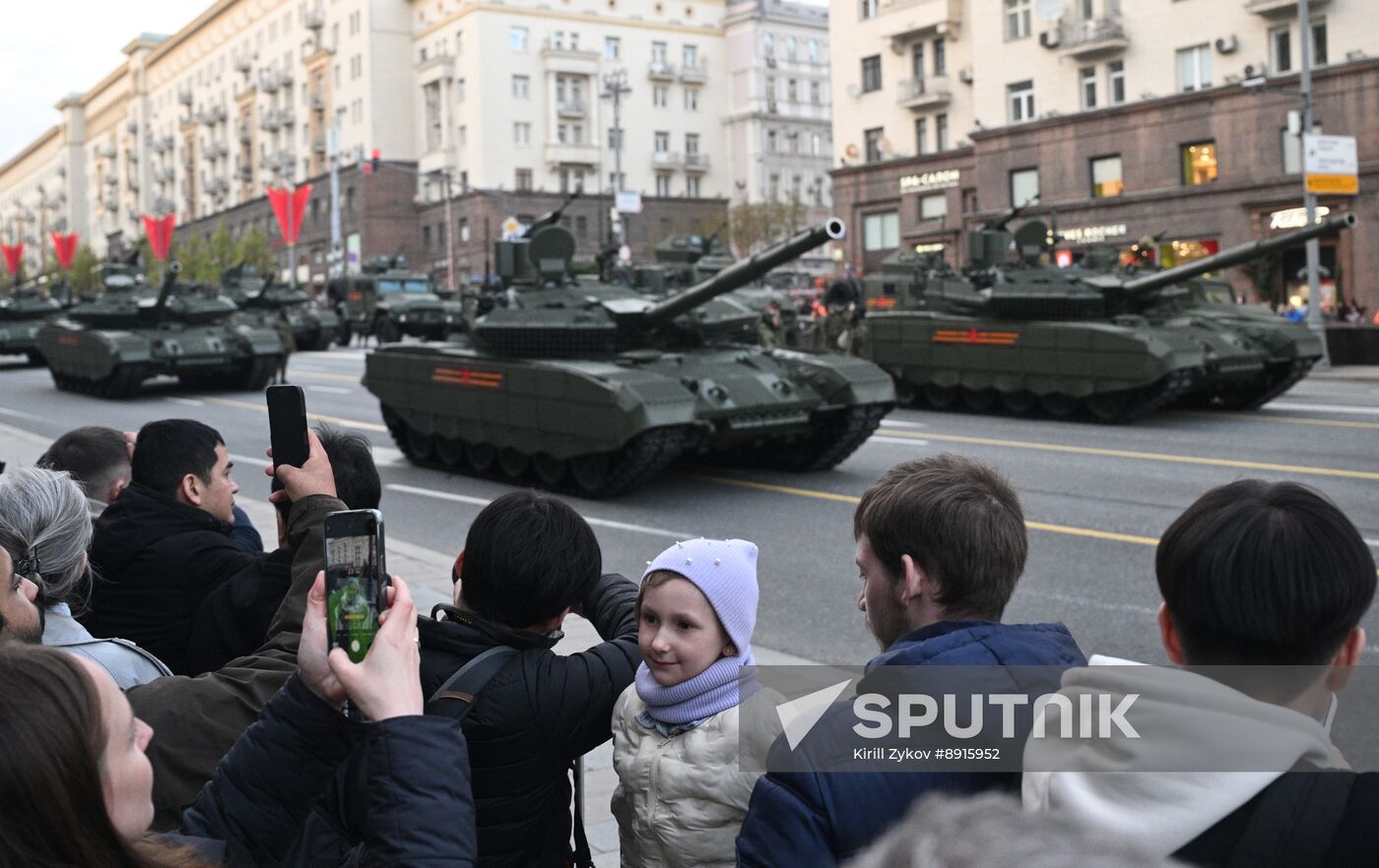 Russia WWII Victory Parade Rehearsal