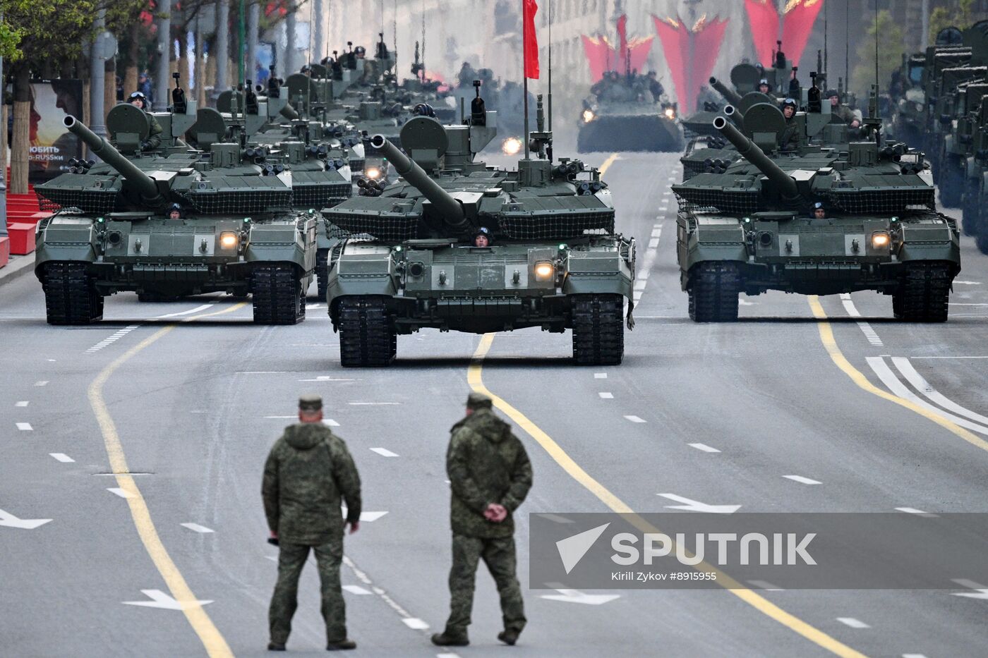 Russia WWII Victory Parade Rehearsal