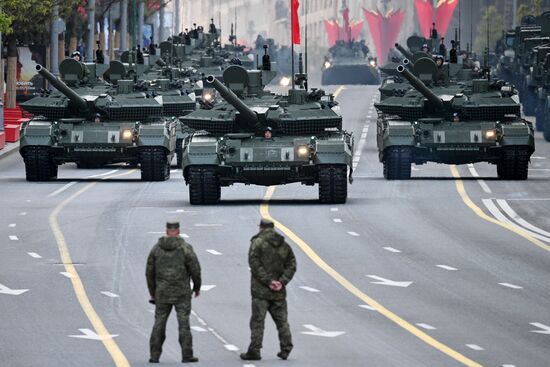 Russia WWII Victory Parade Rehearsal