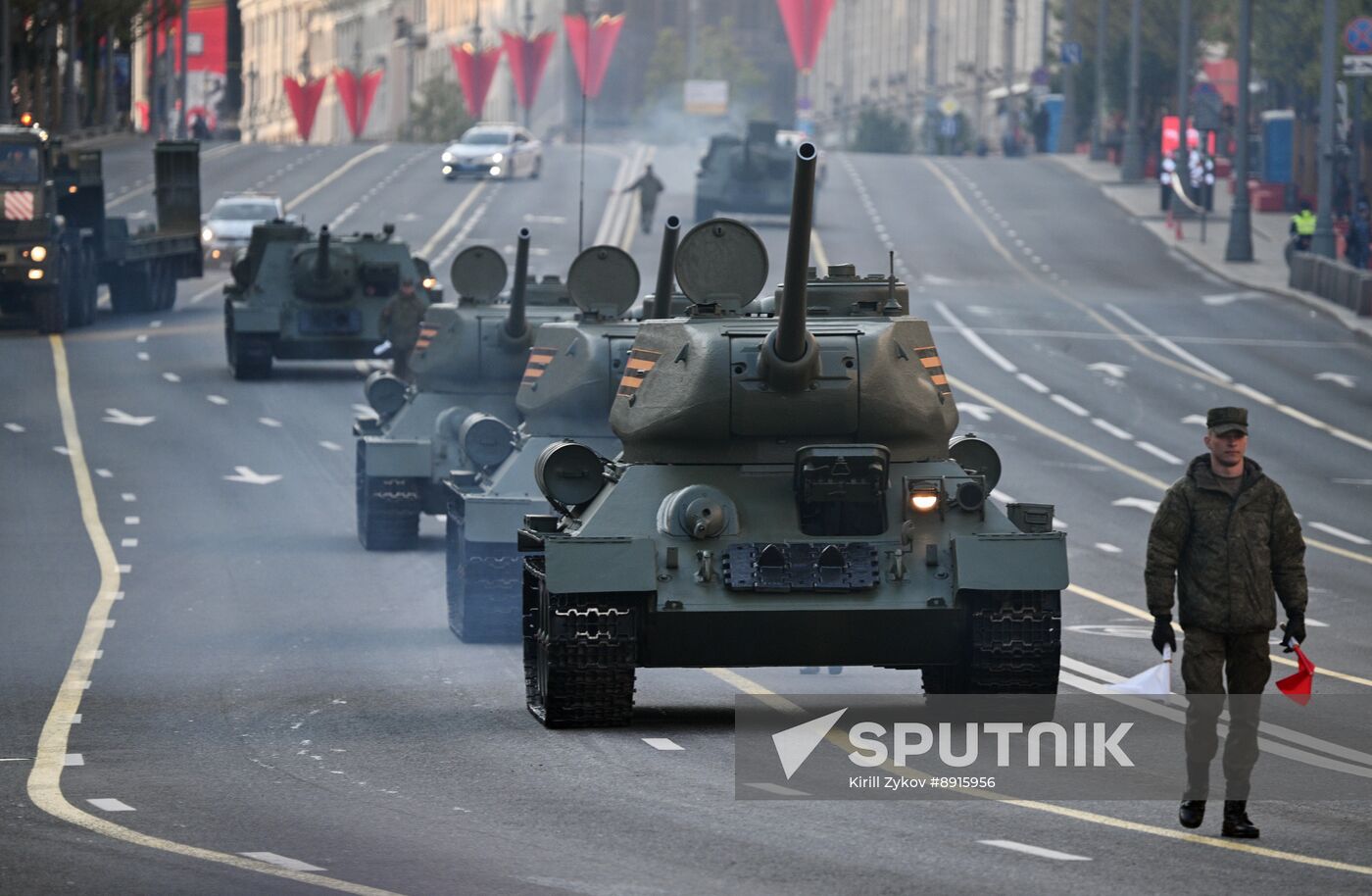 Russia WWII Victory Parade Rehearsal