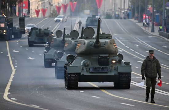 Russia WWII Victory Parade Rehearsal